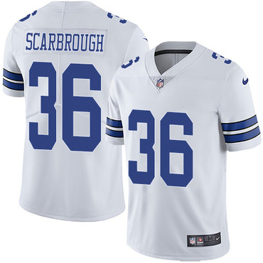 Nike Cowboys #36 Bo Scarbrough White Men's Stitched NFL Vapor Untouchable Limited Jersey