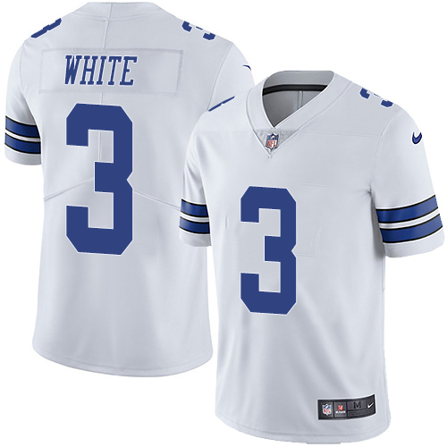 Nike Cowboys #3 Mike White White Men's Stitched NFL Vapor Untouchable Limited Jersey