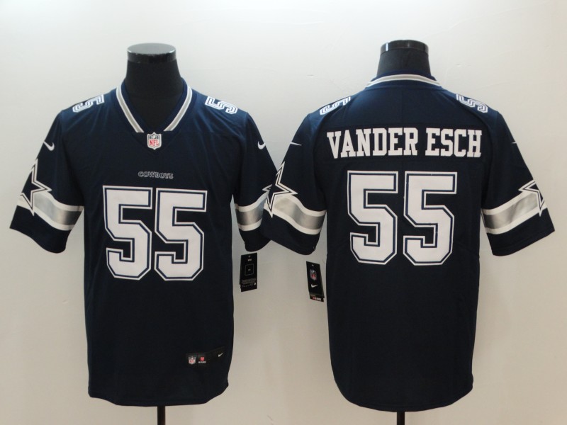 Nike Cowboys 55 Leighton Vander Esch Navy Vapor Untouchable Limited Jersey