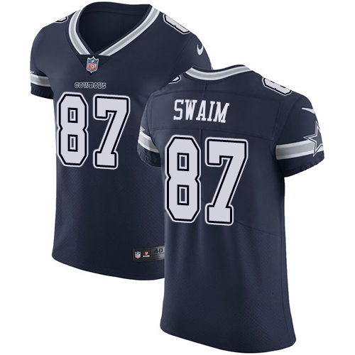 Nike Cowboys #87 Geoff Swaim Navy Blue Team Color Men's Stitched NFL Vapor Untouchable Elite Jersey