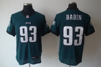 2012 NEW NFL Philadelphia Eagles 93# Jason Babin Green Jerseys (Elite)