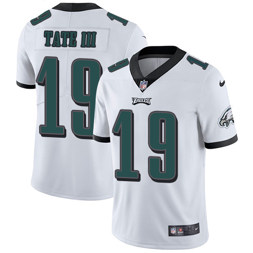 Nike Eagles #19 Golden Tate III White Men's Stitched NFL Vapor Untouchable Limited Jersey