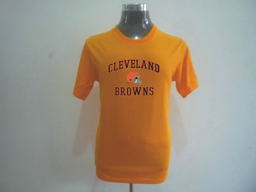 nfl cleveland browns big & tall heart & soul t-shirt yellow