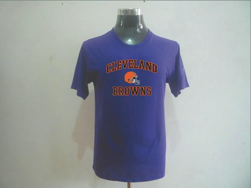 nfl cleveland browns big & tall heart & soul t-shirt purple