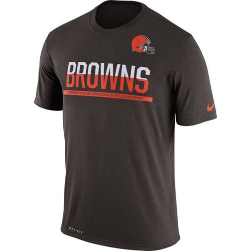 Men's Cleveland Browns Nike Practice Legend Performance T-Shirt Brown