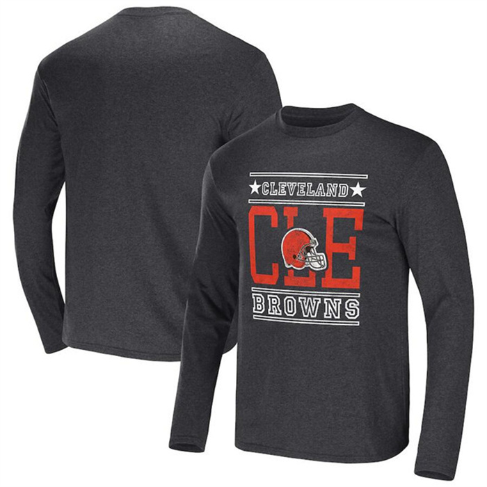 Men's Cleveland Browns Heathered Charcoal X Darius Rucker Collection Long Sleeve T-Shirt