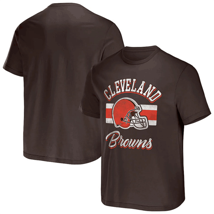 Men's Cleveland Browns Brown X Darius Rucker Collection Stripe T-Shirt