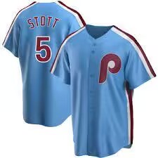 Men's Philadelphia Phillies #5 Bryson Stott Blue Cool Base Stitched Jersey